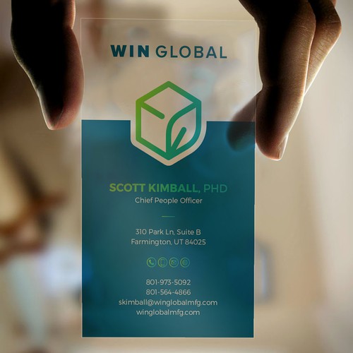 WIN Global Business Card Design Diseño de Rakibh