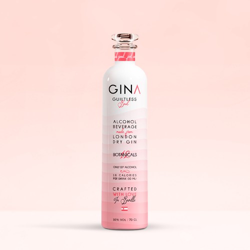 GINA - Low alcohol & calories gin Design by taras m