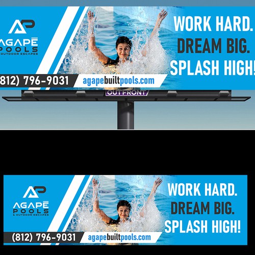 POOL AND OUTDOOR LIVING BILLBOARD DESIGN Design by JobDONE