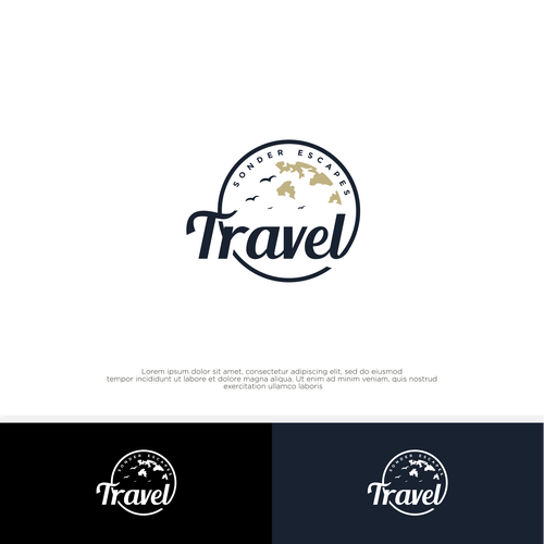 Luxury travel agency logo to appeal to international travelers. Design by AjiCahyaF