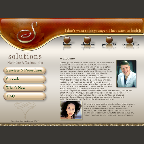 Website for Skin Care Company $225 Ontwerp door brasta