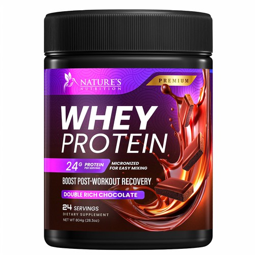 Diseño de Tasty Whey Protein Chocolate Design Needed for Nature's Nutrition de Davi Giolo ★