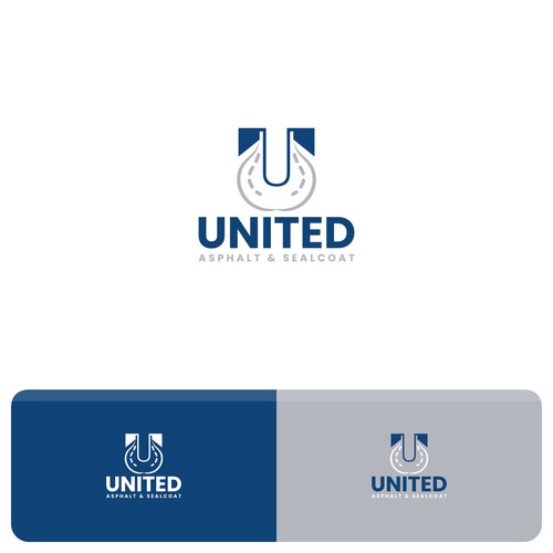 Abstract construction style logo for asphalt sealcoating business Design by Rekker