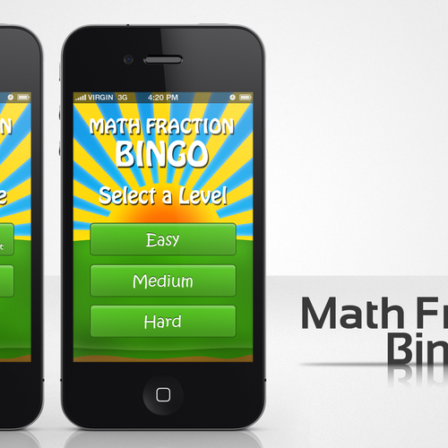 Help Math Fraction Bingo with a new app design デザイン by Timothy :)