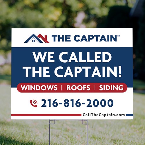 Yard Sign Design - We Called The Captain! Design von Saqi.KTS