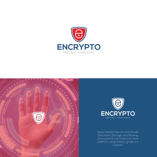 Swiss hosted secure doc storage Encrypto.com needs logo and brand built Design by APP Designs