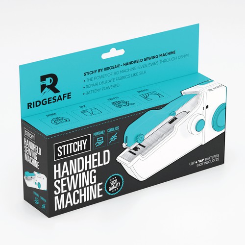 Create Packaging for Moden Handheld Sewing Machine Design by Dem Ro