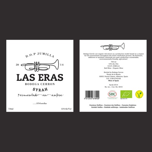 ORGANIC EXCLUSIVE WINE LABEL DESIGN - BODEGA CERRON Design by DesignLeb