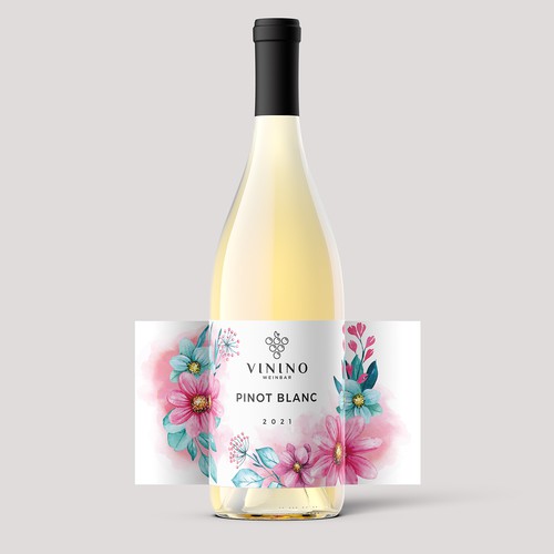 Modern label design for a house wine in a wine bar called VININO Design by Shark1@
