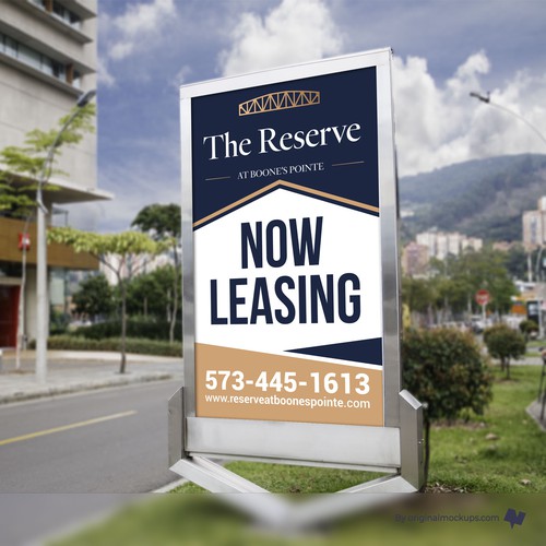 Designer needed: Eye Catching Now Leasing sign for New Apartment Development Design by icon89GraPhicDeSign