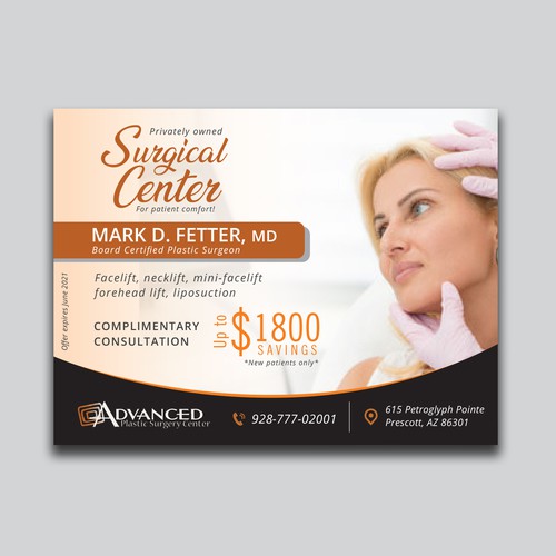 Designs | Plastic Surgery Facelift Add | Postcard, flyer or print contest