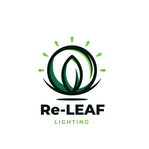 Re-LEAF Lighting logo Diseño de Rekker