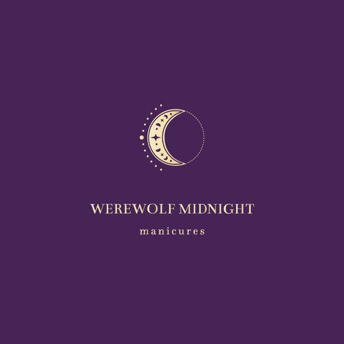 99d: Werewolf Midnight Manicures logo Design by by_tola