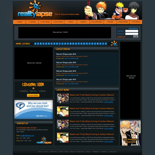 Anime Website Projects  Photos, videos, logos, illustrations and