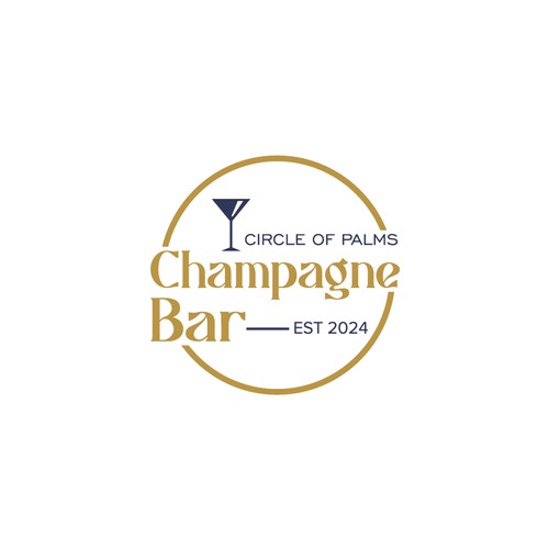 Luxury and modern Champagne Bar logo Design by Gustyjoe