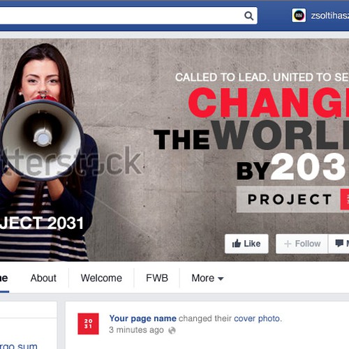 Create a Facebook Header design for PROJECT2031 Design réalisé par ArtisteXz