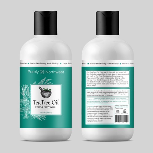 Design Updated Tea Tree Body Wash Label por Nirmana92