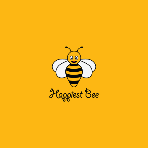 Design a cute, happy logo for Happiest Bee. Design by Gaurldia