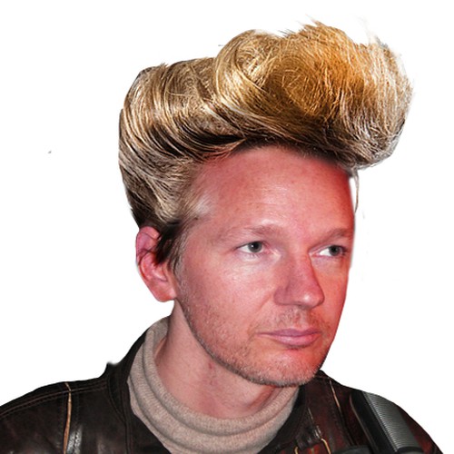 Design the next great hair style for Julian Assange (Wikileaks) Design by ArtDsg