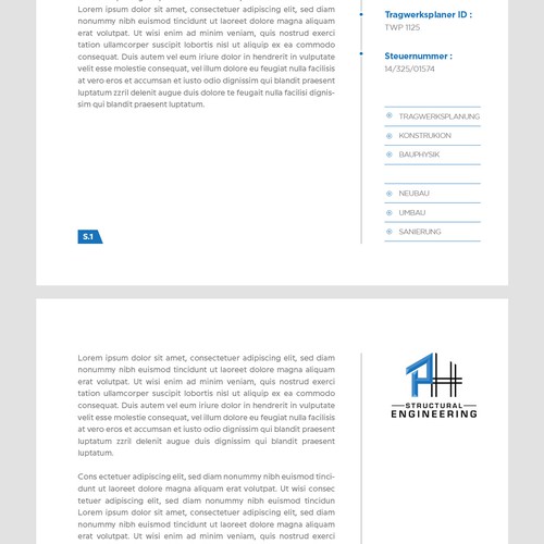 Word Template 2 Pages, PH Structural Engineering Design by Budiarto ™