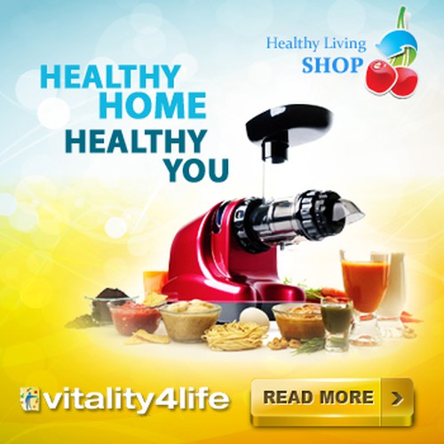 banner ad for Vitality 4 Life Diseño de Veacha Sen