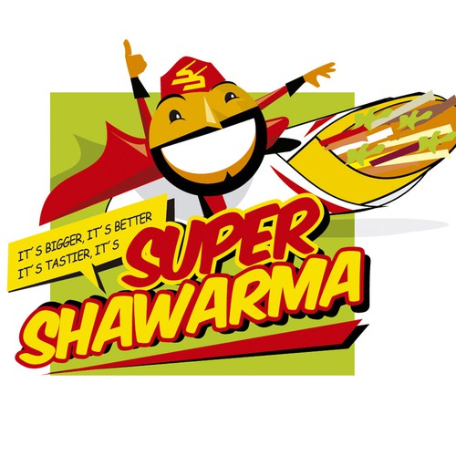 logo for Super Shawarma Diseño de Adrian Medel Aceiro