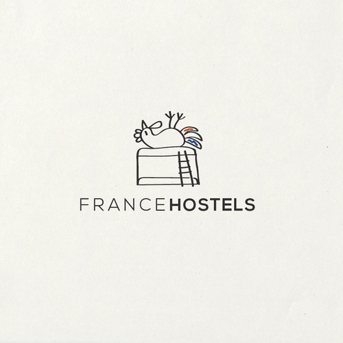 Create a corporate identity for a new french hostel operator Design by LOGStudio