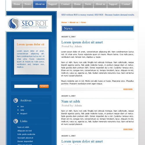 $355 WordPress design- SEO Consulting Site デザイン by ckolic