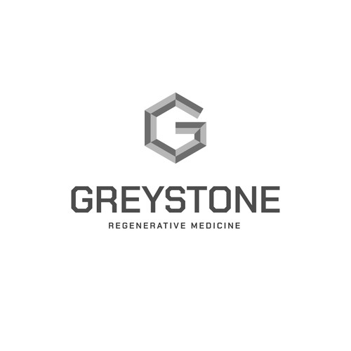 I like the lettering of Greystone here.  And then below Greystone a grey, stone-like structure with mortar or joints in -ontwerp door Junaid.J