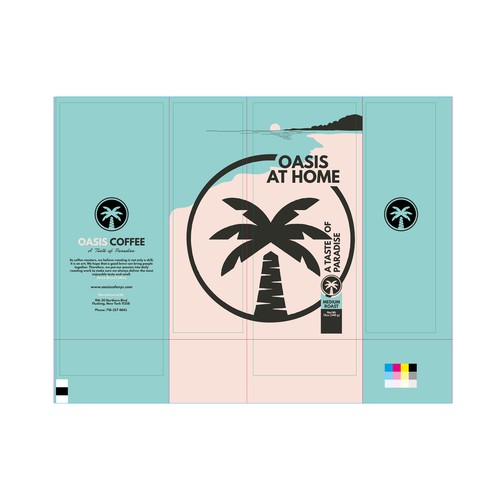 OASIS CAFE COFFEE BEAN PACKAGING DESIGN Design by ghielzact