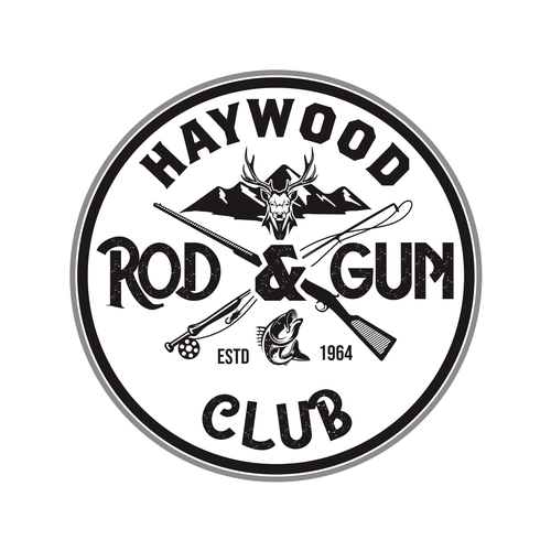 Logo for Rod and Gun Club established in 1946 in Western NC Design by Vandi septiawan