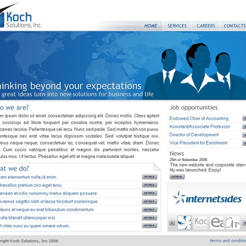 $500.00 Website template (Design only) Design by cnitza