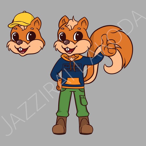 Friendly Squirrel Mascot Design by L A K O D A