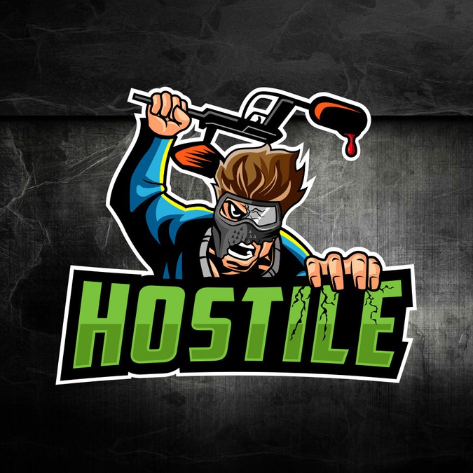 Design a fun paintball team logo for Hostile. Logo design contest