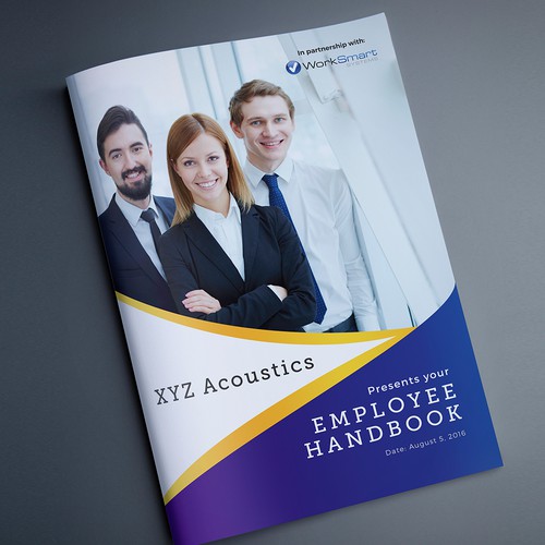 Design a new look for employee handbook - cover page/header/new font Ontwerp door TwoBridgeProject