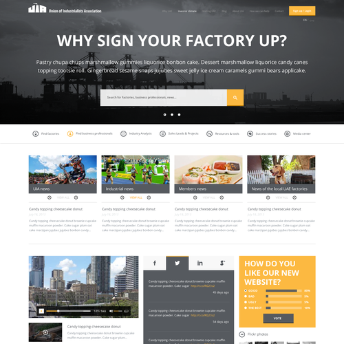$3000 GUARANTEED !! ****** Just a "homepage" design for the Industrialists Association デザイン by Filip ⭐️