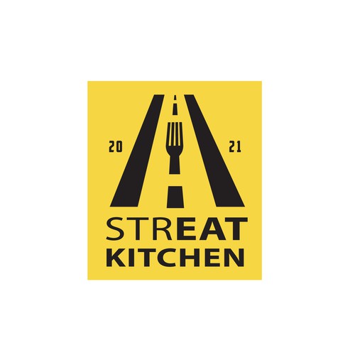 strEAT Kitchen Logo Design by Fortuna Design