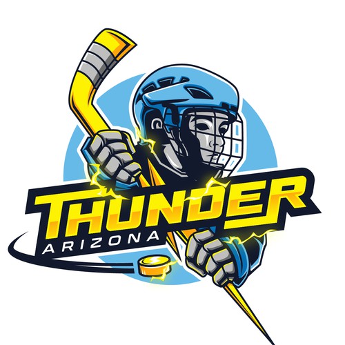 Arizona Thunder Ice Hockey Design by Gr8 ART