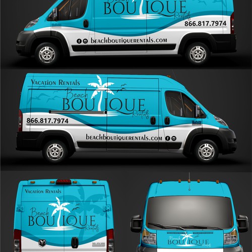 Vehicle Wrap Design for Boutique Vacation Property Rental Management Company on Anna Maria Island Design by SFZ_design