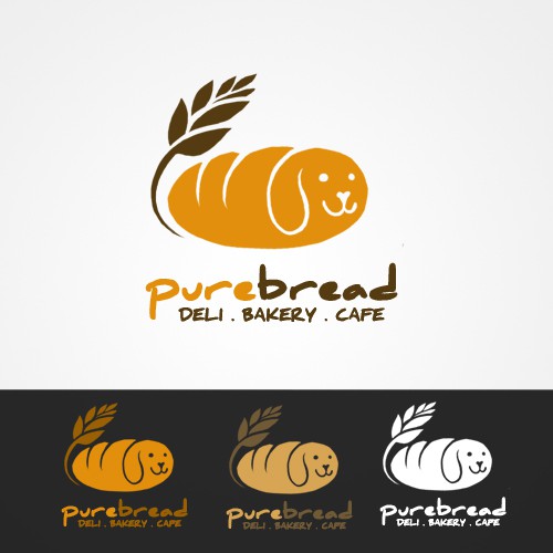 Pumpkin logo with the title 'PureBread: Deli-Bakery-Cafe needs a new logo'