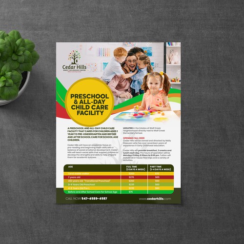 Preschool Flyer Design by ektadevesh