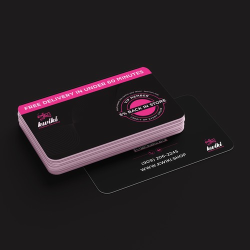 VIP membership card for a cannabis delivery service Design by Brandmaker artist