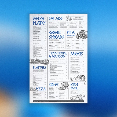 Redesign Menu for Greek Restaurant Design by Avem Noctis