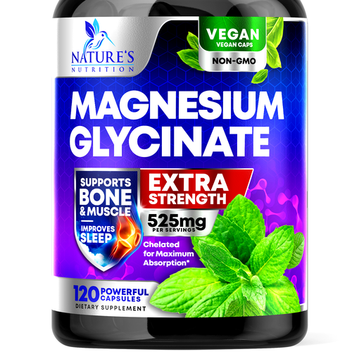 Natural Magnesium Glycinate Design needed for Nature's Nutrition Design by rembrandtjurin