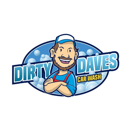 Car Wash Mascot with Logo Design von Vectorio®