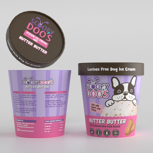 Dog Ice Cream Cup  Label Design by Tamara.D