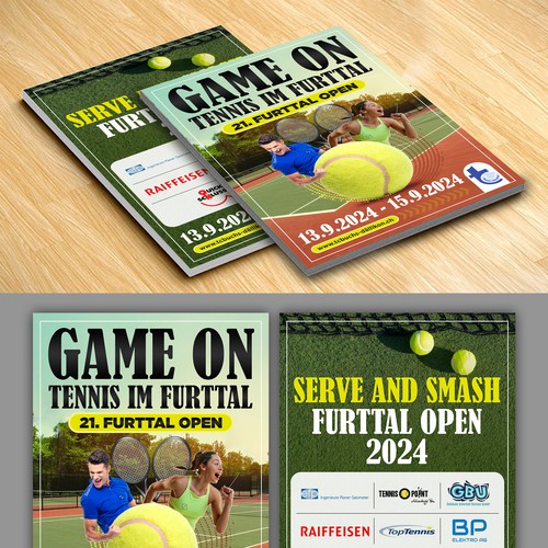 Aces & Action: Cool Flyer for a Tennis Tournament Design by websmartusa