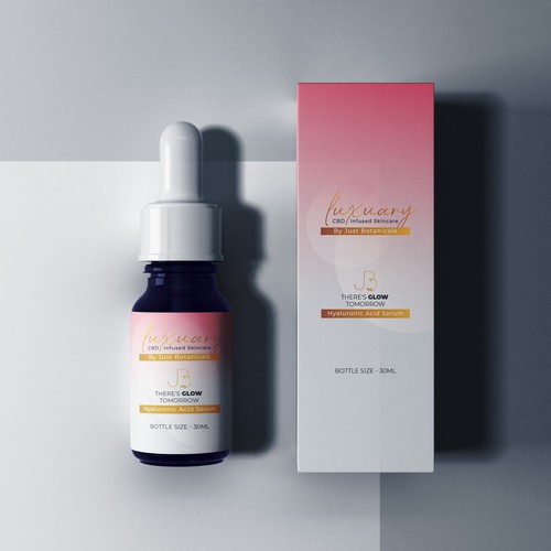 Luxury Label for CBD infused Hyaluronic Acid Serum Design by graphicdesigner099