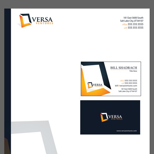 Design di Versa Ventures business identity materials di Ccastellana
