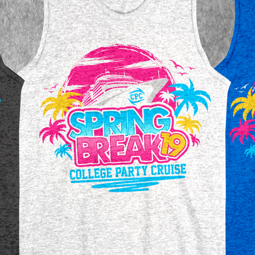 Design College Party Cruise's shirt for Spring Break 2019 Tshirt contest